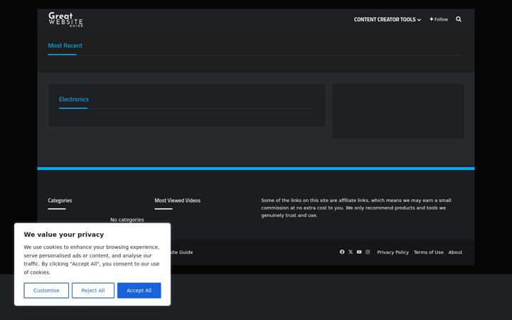 Screenshot of greatwebsiteguide.com