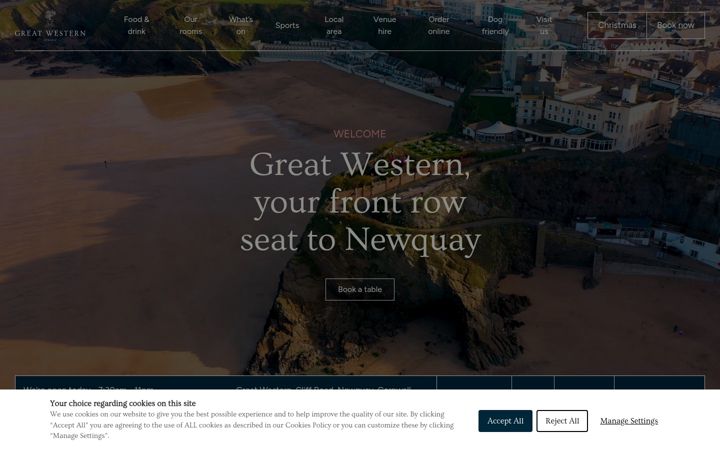 Screenshot of greatwesternnewquay.co.uk