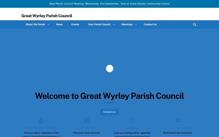 Screenshot of greatwyrleyparishcouncil.gov.uk