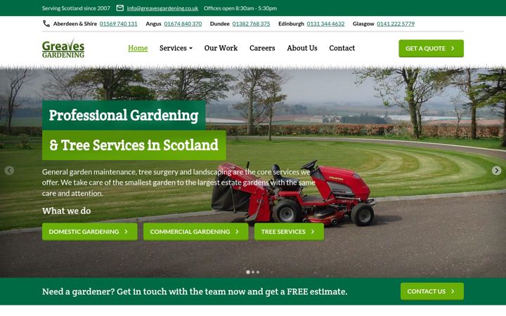 Screenshot of greavesgardening.co.uk