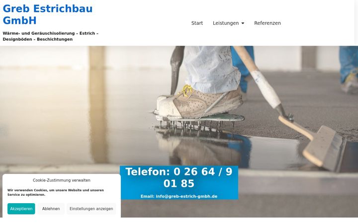 Screenshot of greb-estrich-gmbh.de