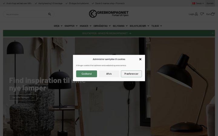 Screenshot of grebkompagniet.dk