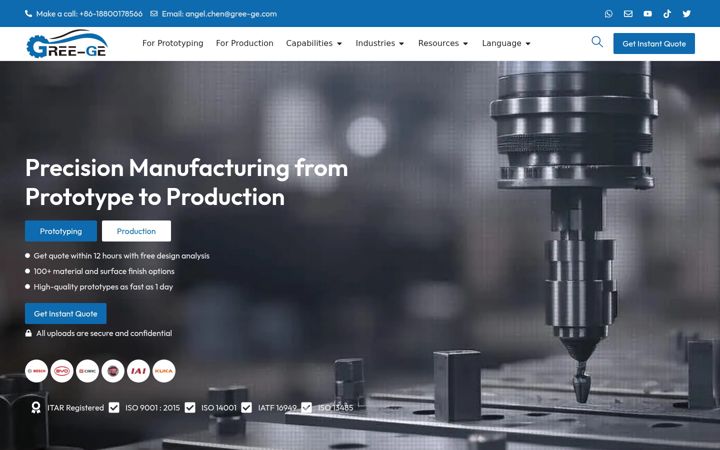 Screenshot of gree-ge.com