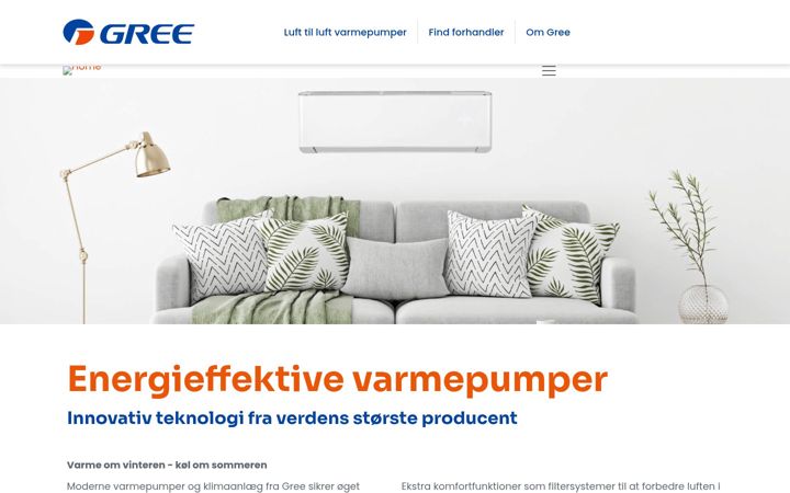 Screenshot of gree-klima.dk