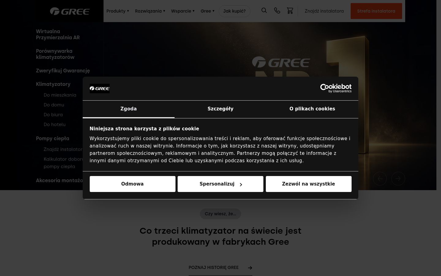 Screenshot tal-banner tal-kunsens muri qabel kwalunkwe interazzjoni