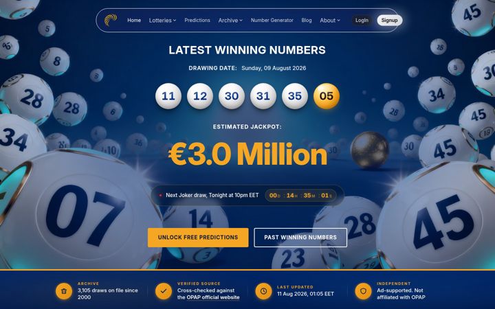 Screenshot of greece-powerball.co.za