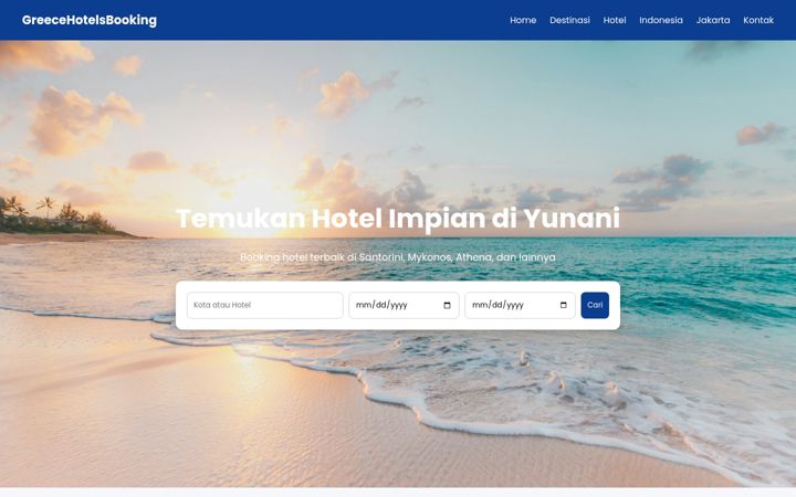 Screenshot of greecehotelsbooking.com