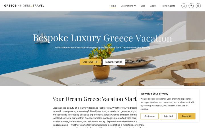 Screenshot of greeceinsiders.travel