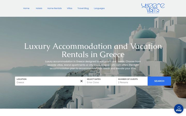 Screenshot of greecevisits.com