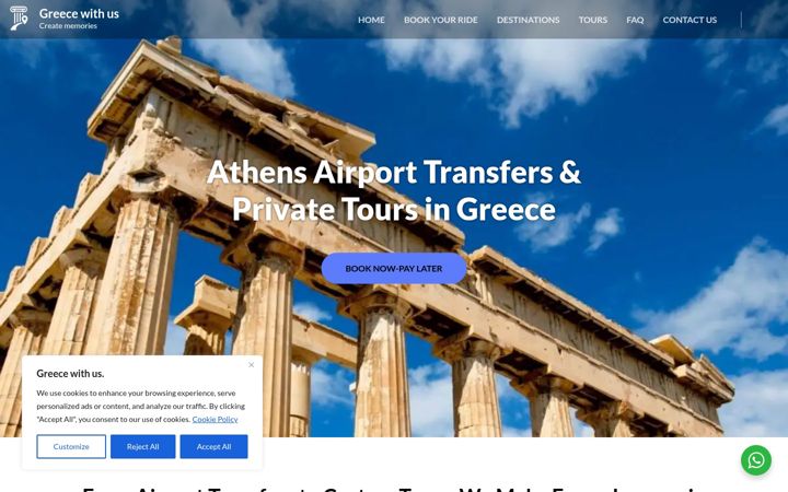 Screenshot of greecewithus.com