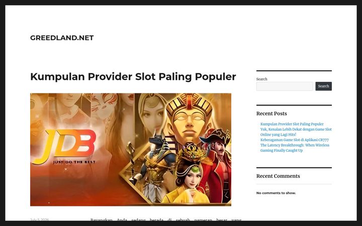 Screenshot of greedland.net