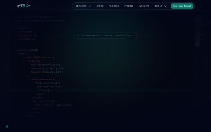 Screenshot of greeff.dev
