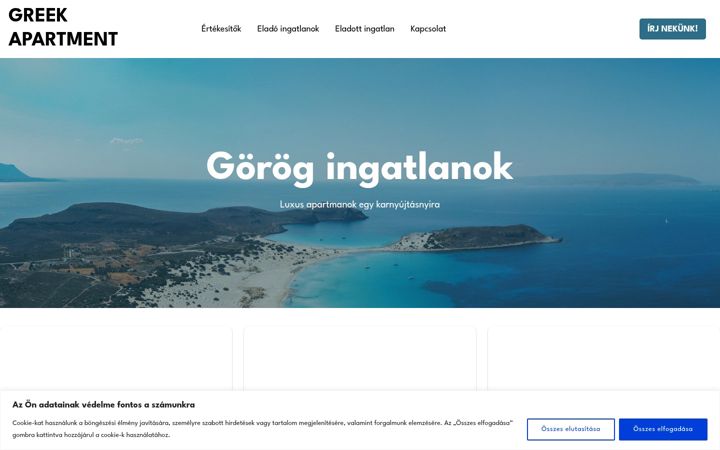 Screenshot of greekapartment.eu