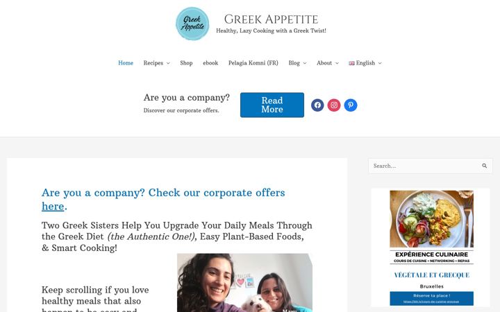 Screenshot of greekappetite.com