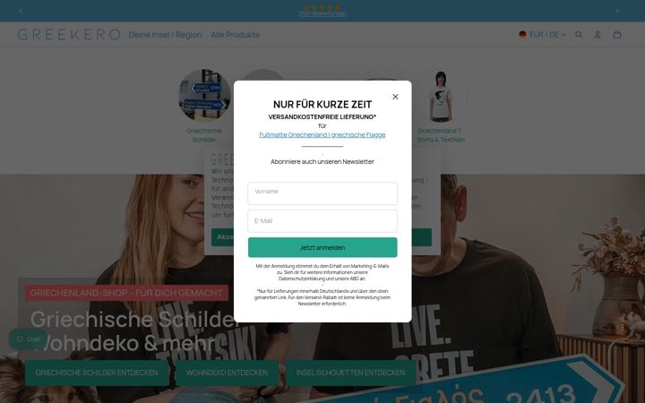 Screenshot of greekero.de