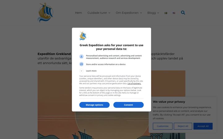 Screenshot of greekexpedition.com