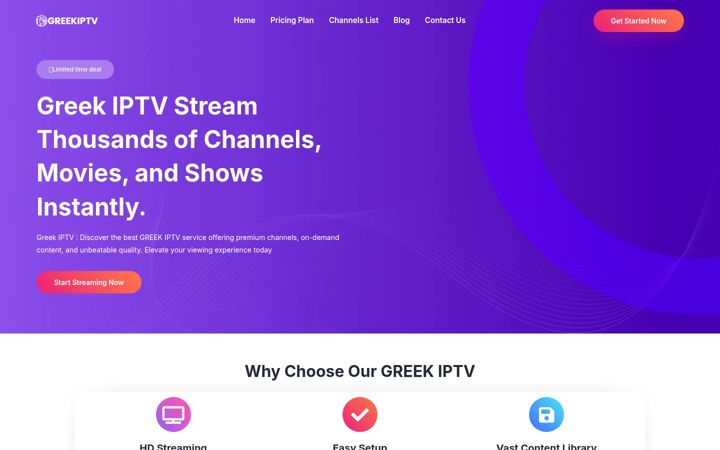 Screenshot di greekiptvpro.com