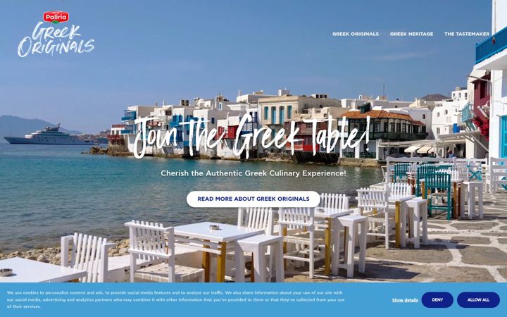 Screenshot of greekoriginals.com