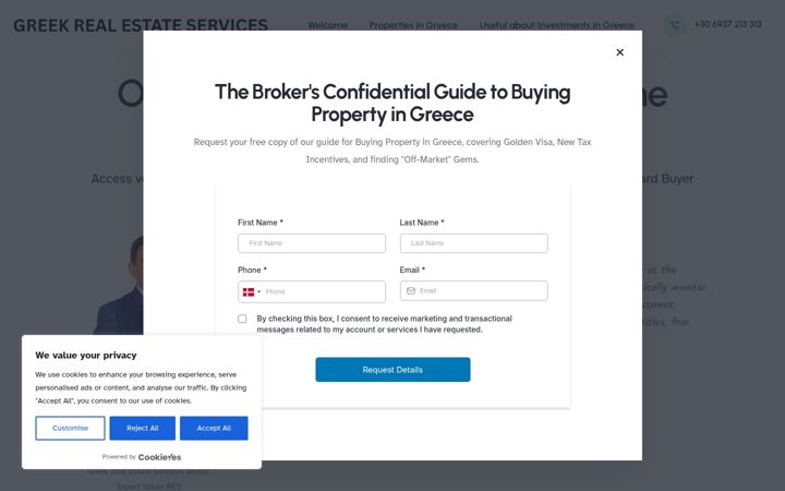 Screenshot of greekrealestateservices.com