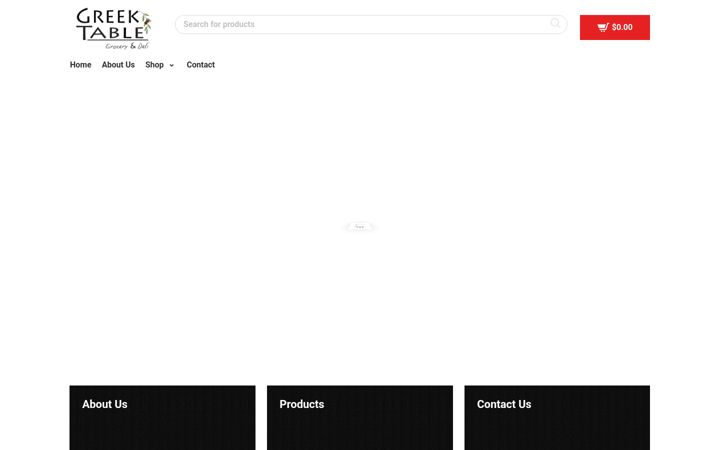 Screenshot of greektable.ca