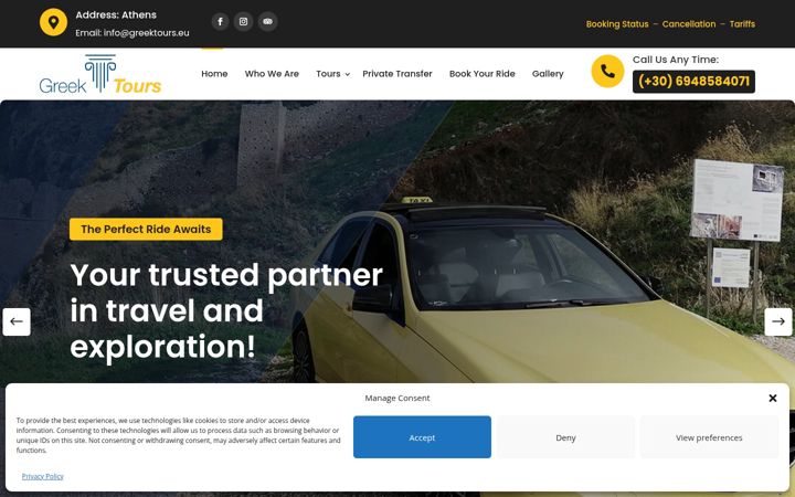 Screenshot of greektours.eu
