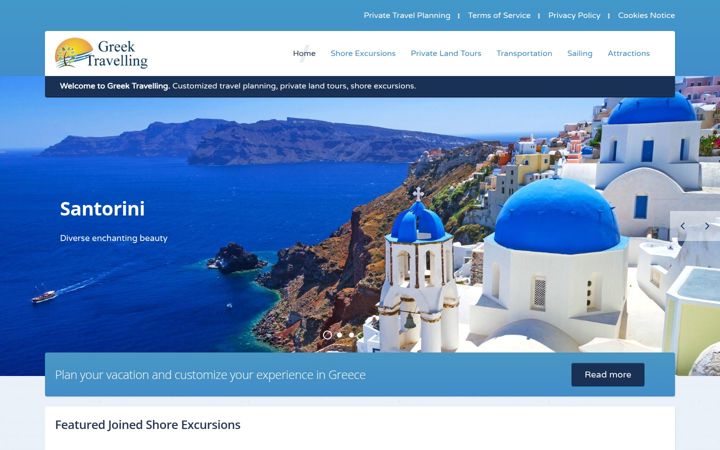 Screenshot of greektravelling.com