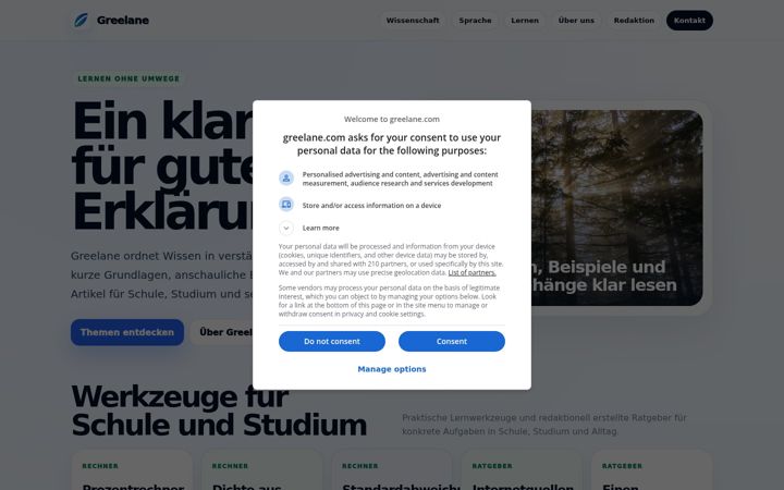 Screenshot of greelane.com