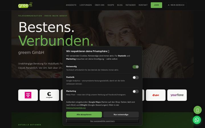 Screenshot of greem.de