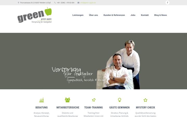 Screenshot of green-apple.at
