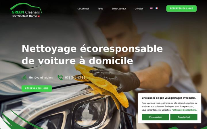 Screenshot of green-cleaners.ch