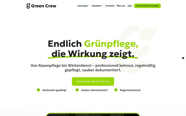 Screenshot of green-crew.de