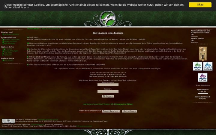 Screenshot of green-dragon.info