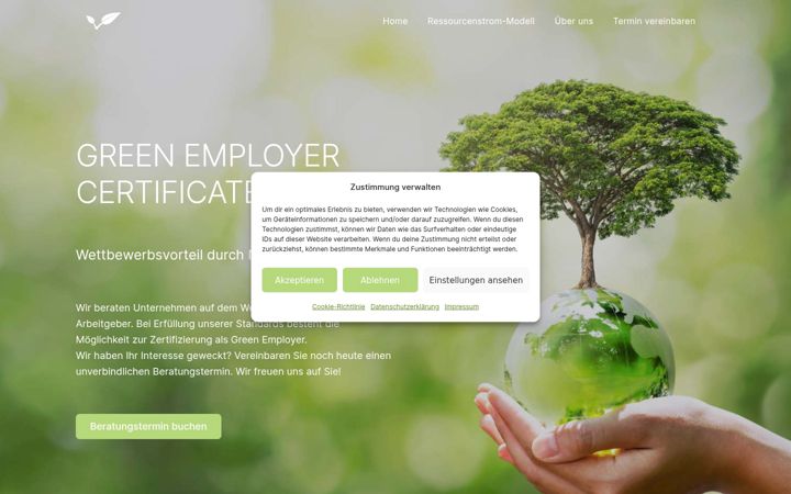 Screenshot of green-employer.com