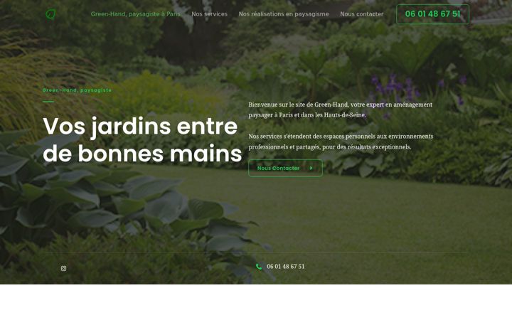 Screenshot of green-hand.fr