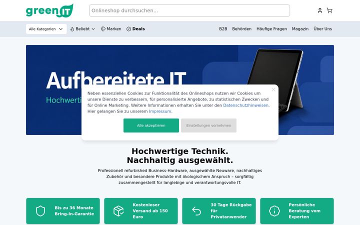 Screenshot of green-it.shop