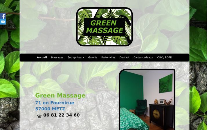 Screenshot of green-massage.fr