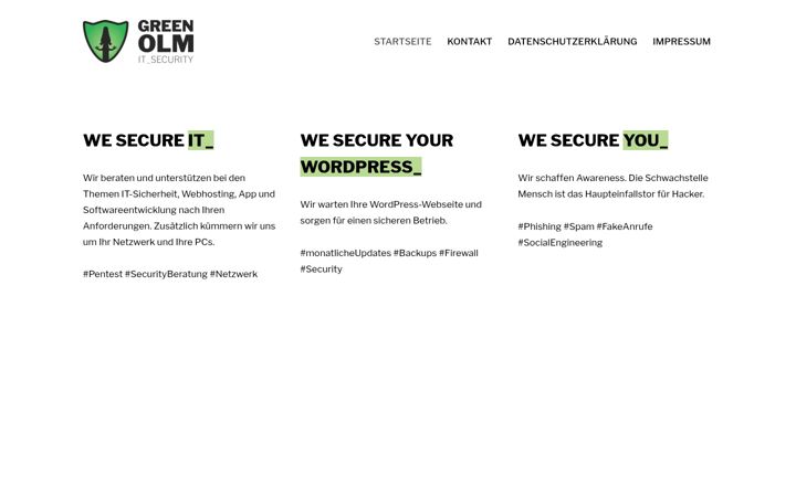 Screenshot of green-olm.de