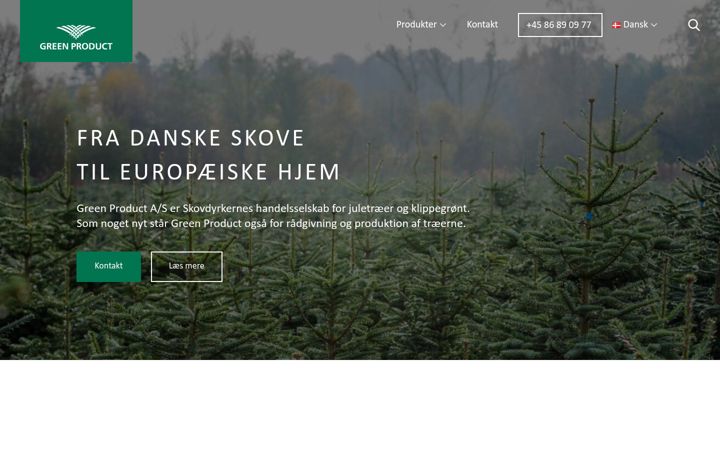 Screenshot of green-product.dk