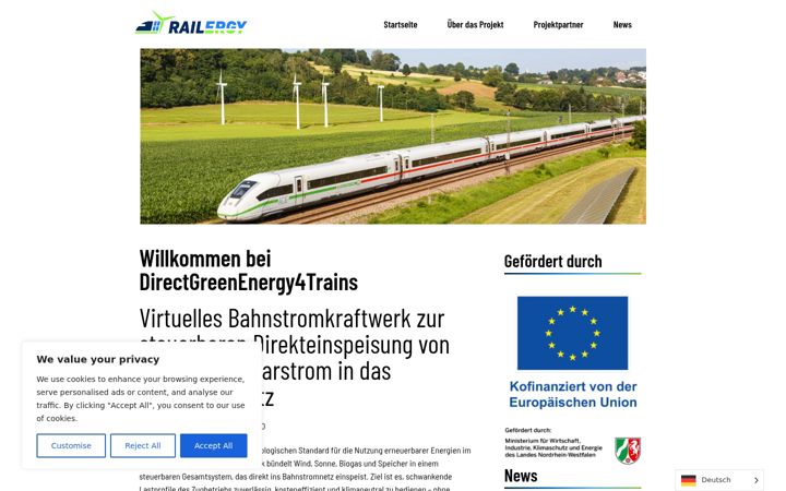 Screenshot of green-rail.energy