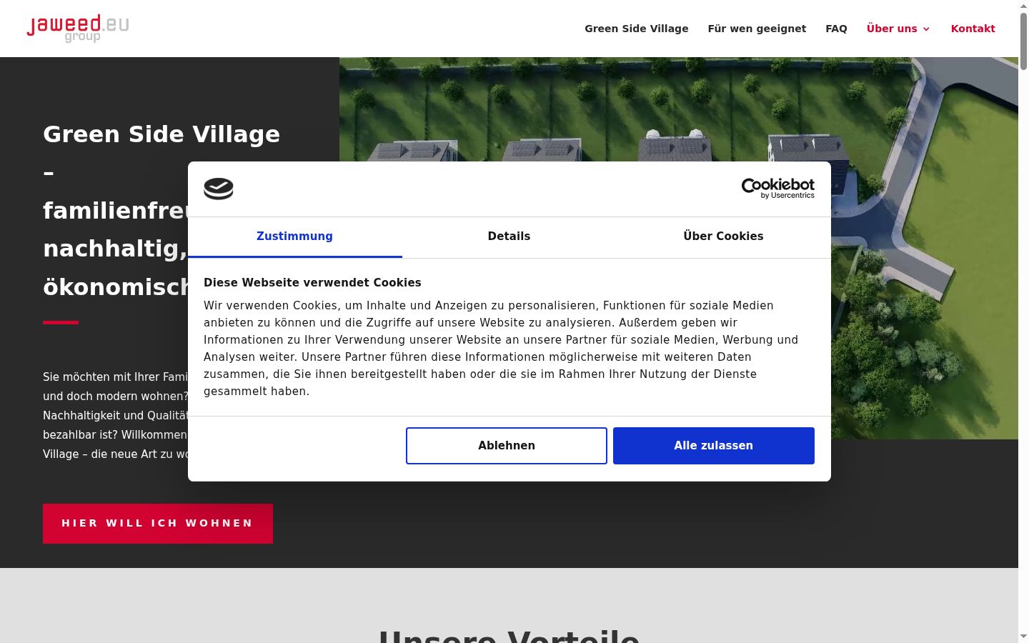 Capture d'écran de la bannière de consentement affichée avant toute interaction