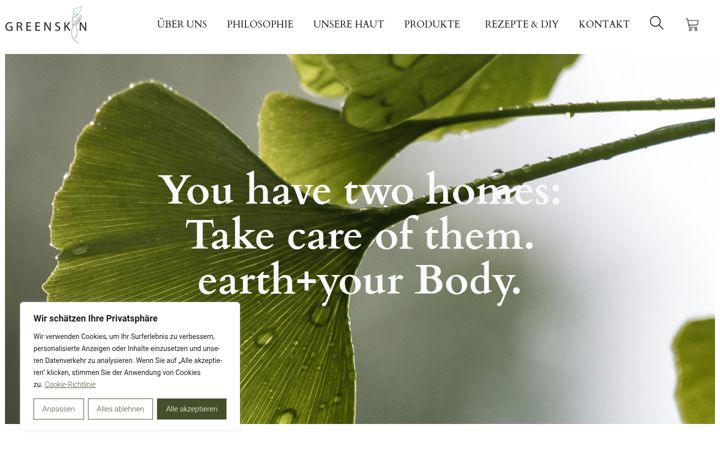 Screenshot of green-skin.at