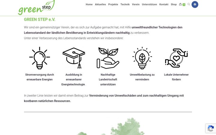 Screenshot of green-step.org