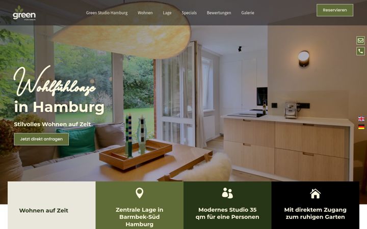 Screenshot of green-studio-hamburg.de