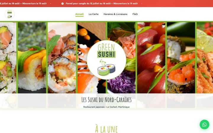 Screenshot of green-sushi.fr