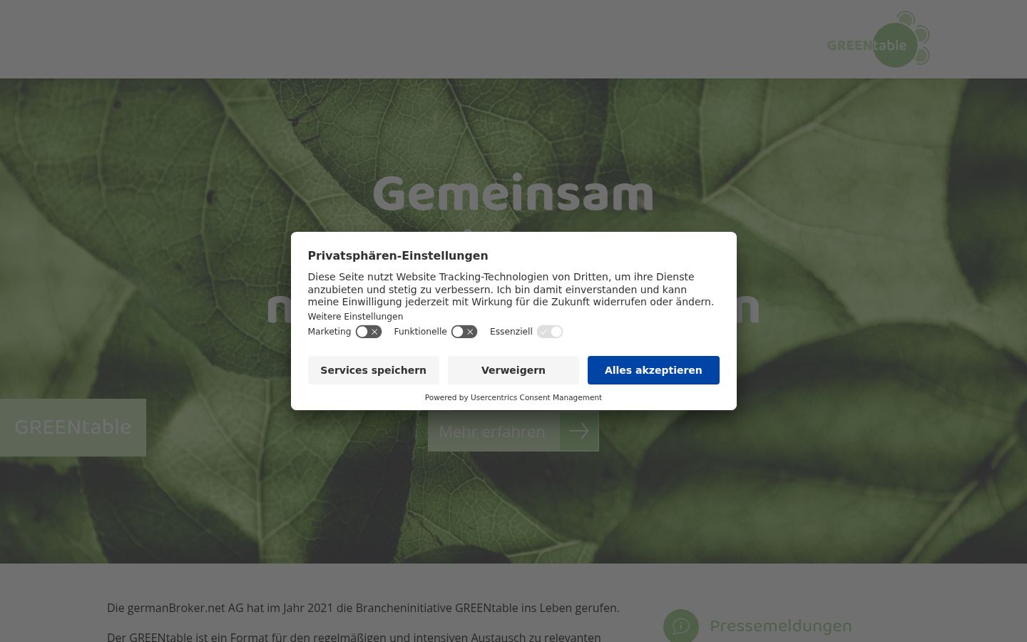 Capture d'écran de la bannière de consentement affichée avant toute interaction