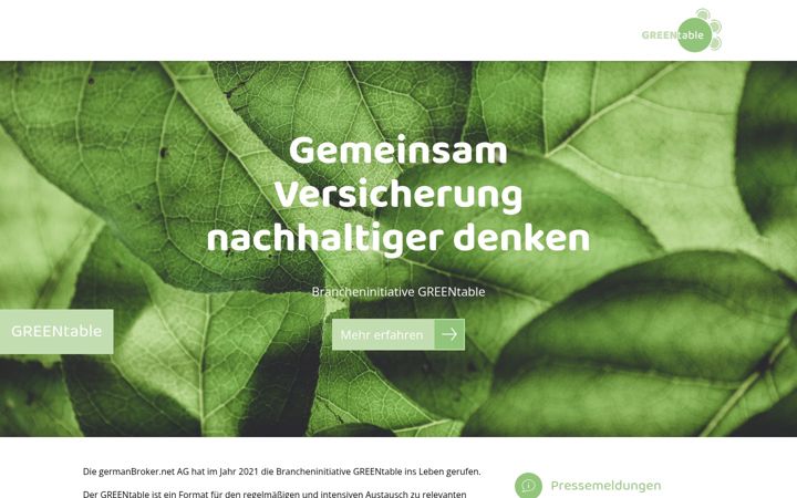 Screenshot of green-table.net