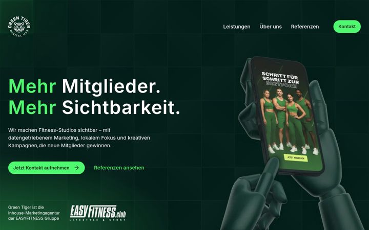 Screenshot of green-tiger.digital