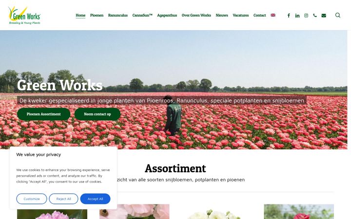 Screenshot of green-works.nl