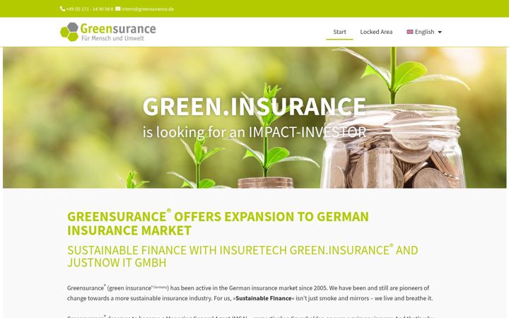 Screenshot of green.insurance