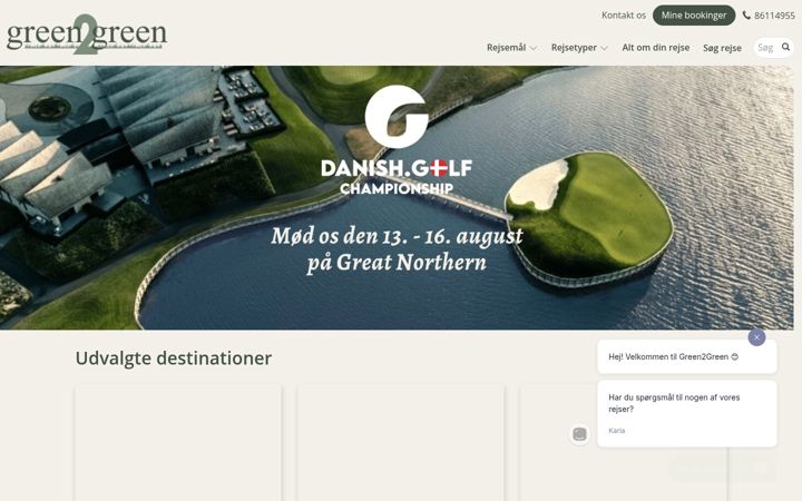 Screenshot of green2green.dk